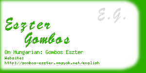 eszter gombos business card